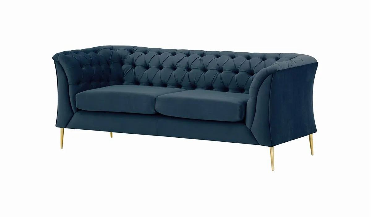 Chesterfield Blue 2 Seater Sofa