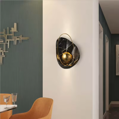 Nordic wall lamp postmodern design creative shell modeling living room bedroom bedhead corridor resin shell wall lamp