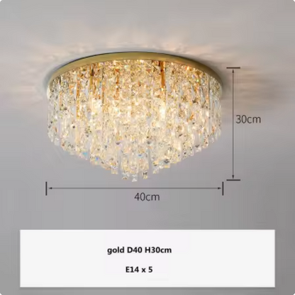 Indoor Room Round LED Ceiling Lamps Bedroom Dining Room Ceiling Light Crystal Luxury Ceiling Lights Kitchen Island Modern