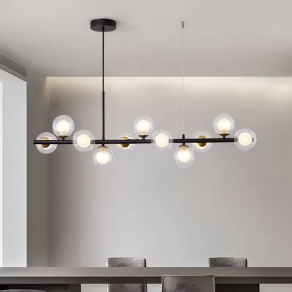 Nordic Led Chandelier Glass Ball Hanging Pendant Lamp Iron Contemporary Lighting for The Kitchen Living Room Hall Dining Modern