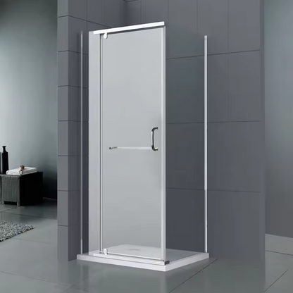 Shower Door Hinge Shower Enclosure Shower rooms Square Two Glass Sliding Door Modern Straight Frameless