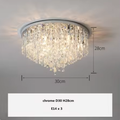 Indoor Room Round LED Ceiling Lamps Bedroom Dining Room Ceiling Light Crystal Luxury Ceiling Lights Kitchen Island Modern