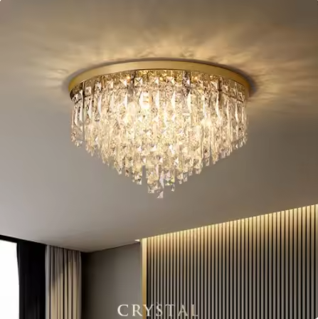 Indoor Room Round LED Ceiling Lamps Bedroom Dining Room Ceiling Light Crystal Luxury Ceiling Lights Kitchen Island Modern