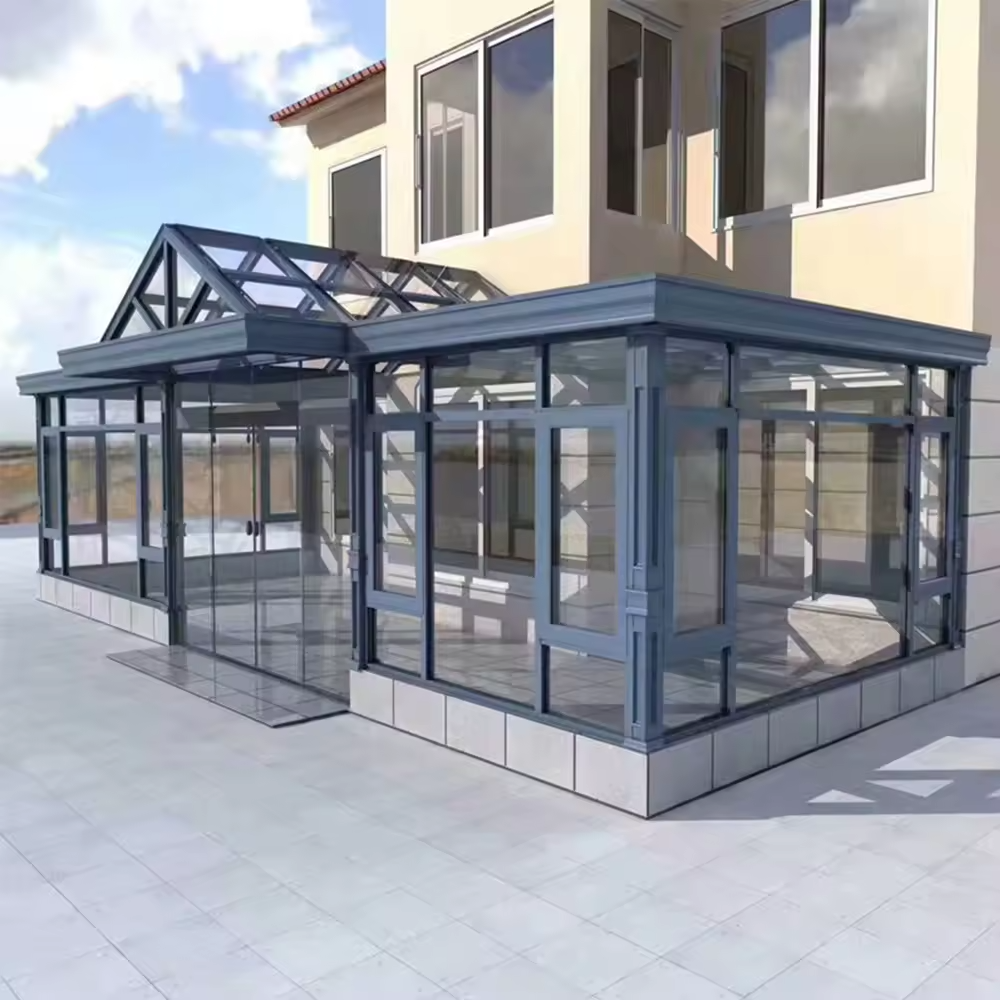 New Trends popular modern design glass sunroom for balcony and garden