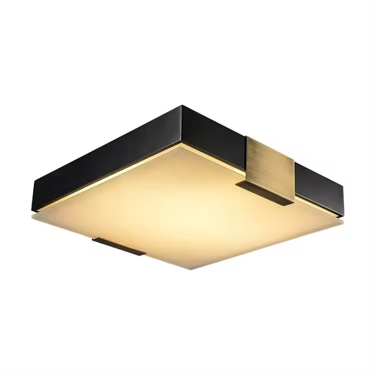 Modern Degsin postmodern living room bedroom porch copper glass led ceiling lamp