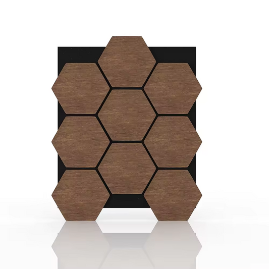 Wood Sheet Panels Polyester Fiber Hexagon Wall Panels