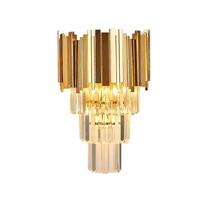 Modern Crystal Wall Lamp Indoor for Bedroom Dinaing Room Garden Hotel Living Room LED Wall Lamp Gold K9 Crystl Glass Brass