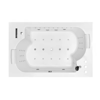 Modern Square hot tub White Acrylic Freestanding Massage Whirlpool bathtub walk in tub shower combo bathtub for bathroom