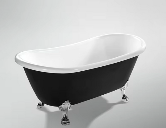 best high quality freestanding black white color acrylic 4 claw foot bath tub bathtubs