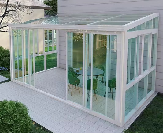 structural design of small garden greenhouses conservatory glass house aluminium solarium sunroom