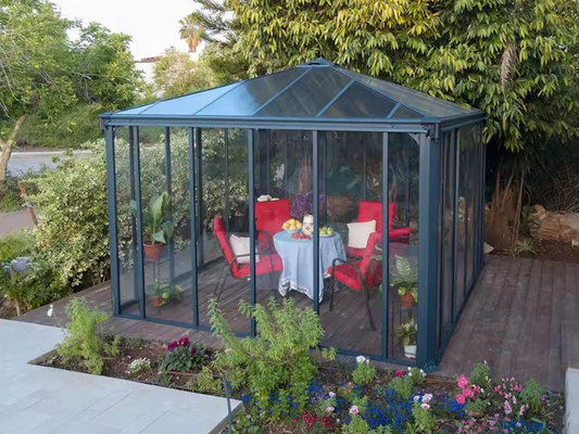 High quality wholesale custom cheap aluminium glass sunroom for solarium curved glass sunrooms