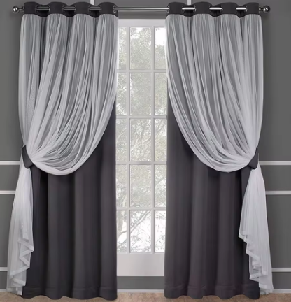 Exclusive Home Window Sun block Two layer Classical Solid Blackout Curtain Grommet Reduce Noise Hotel Elegant Thick Curtain