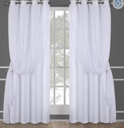 Exclusive Home Window Sun block Two layer Classical Solid Blackout Curtain Grommet Reduce Noise Hotel Elegant Thick Curtain