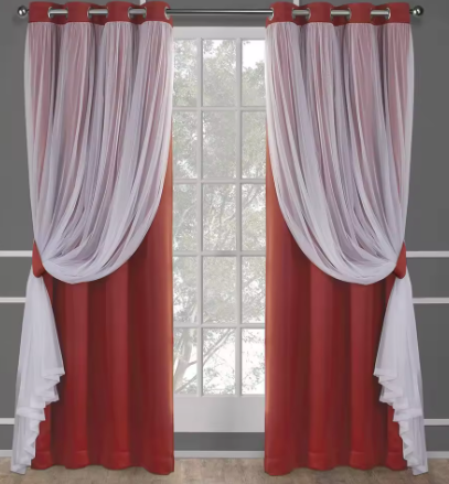 Exclusive Home Window Sun block Two layer Classical Solid Blackout Curtain Grommet Reduce Noise Hotel Elegant Thick Curtain