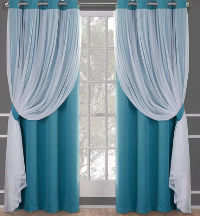 Exclusive Home Window Sun block Two layer Classical Solid Blackout Curtain Grommet Reduce Noise Hotel Elegant Thick Curtain