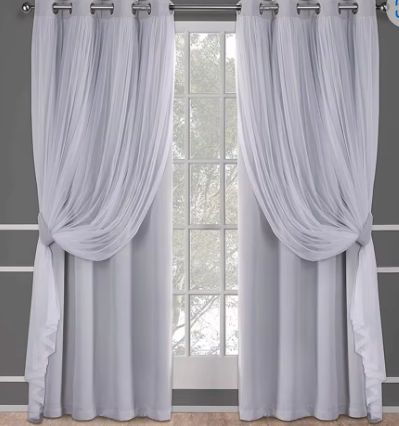 Exclusive Home Window Sun block Two layer Classical Solid Blackout Curtain Grommet Reduce Noise Hotel Elegant Thick Curtain