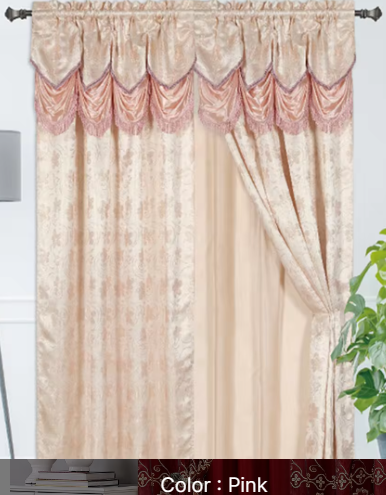 curtain with valance floral tulle designs embroidered rod voile sheer curtains for windows