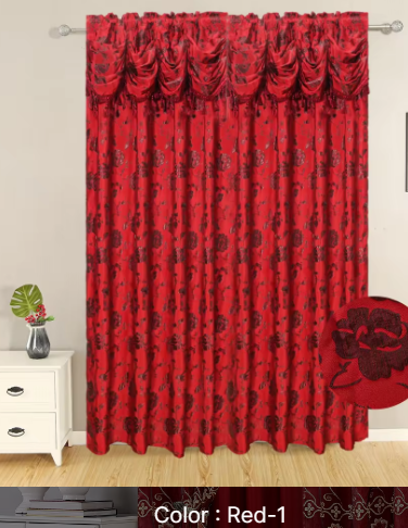 curtain with valance floral tulle designs embroidered rod voile sheer curtains for windows