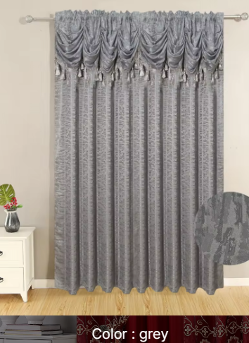 curtain with valance floral tulle designs embroidered rod voile sheer curtains for windows