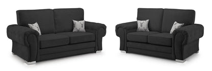 Verona Fullback Sofa Black 3+2 Set